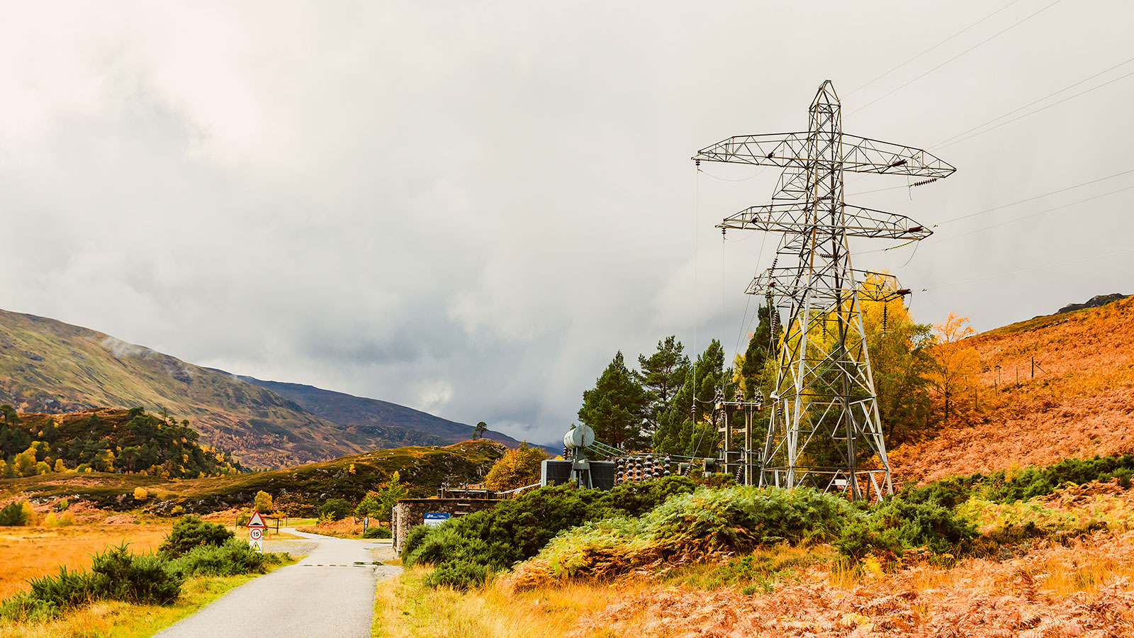 Power station in Glen Strathfarrar in Scotland