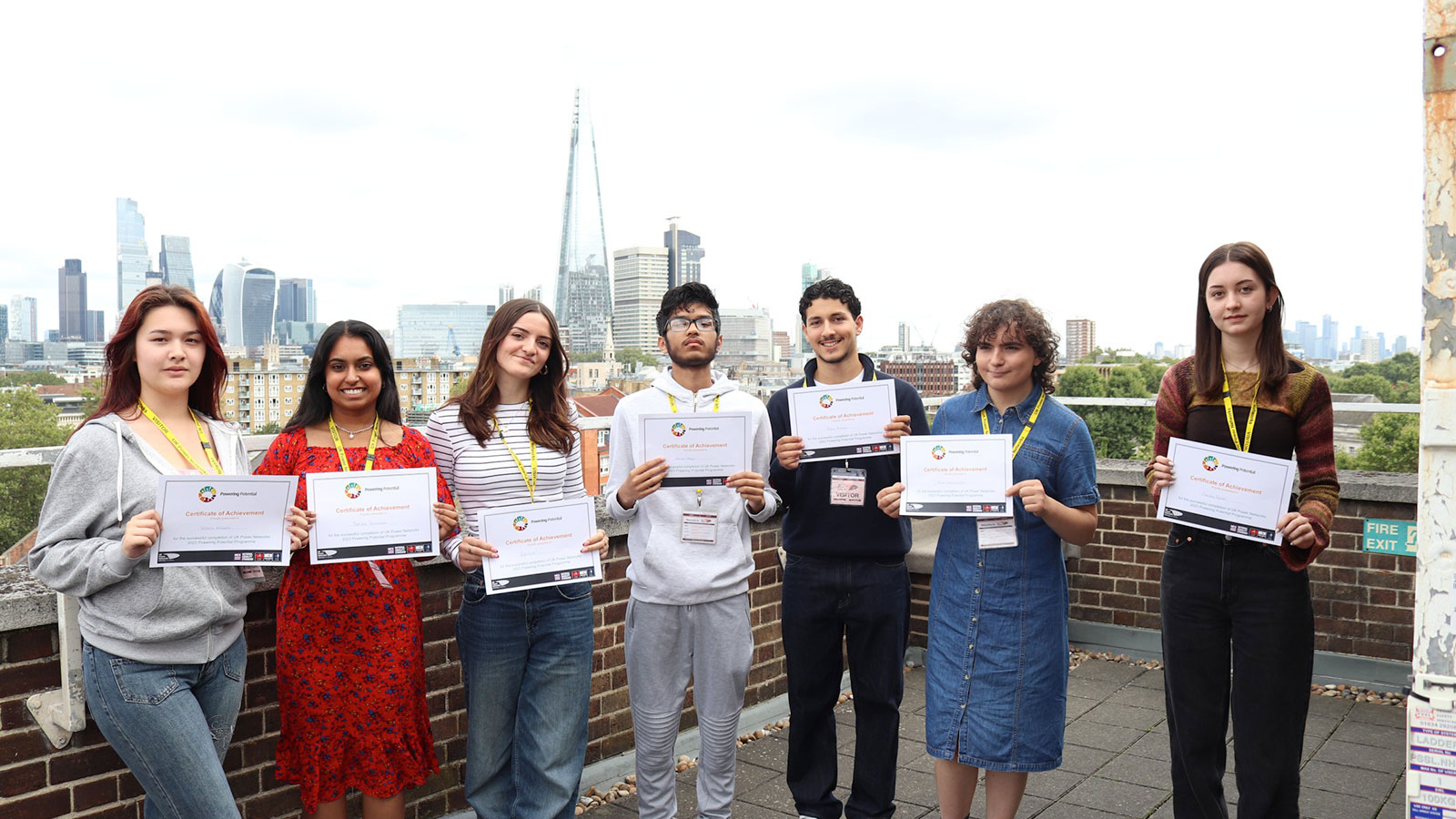 Students that recently partook in work experience at UK Power Networks.